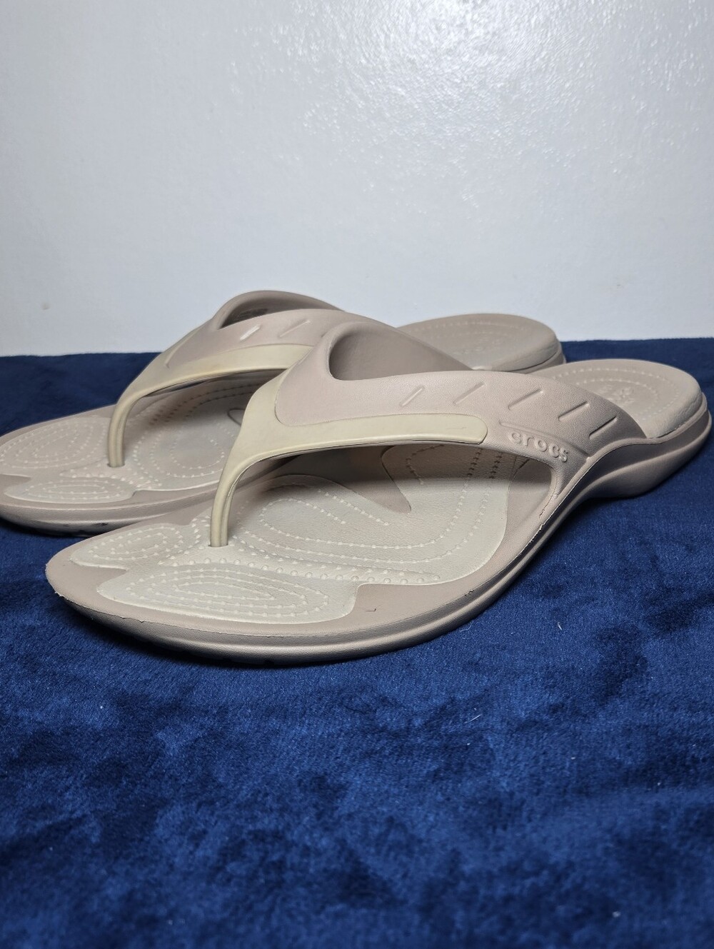 Crocs  Modi Sport Flip Flops Mens 13  Khaki Dual Comfort Sandals